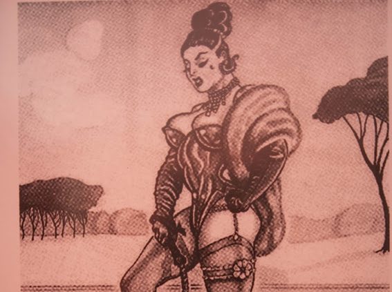 Vintage pin-up illustration print